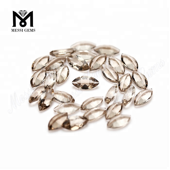 Marquiseschliff 4x8mm lose Edelsteine ​​natürlicher Rauchquarz Kristall zu verkaufen