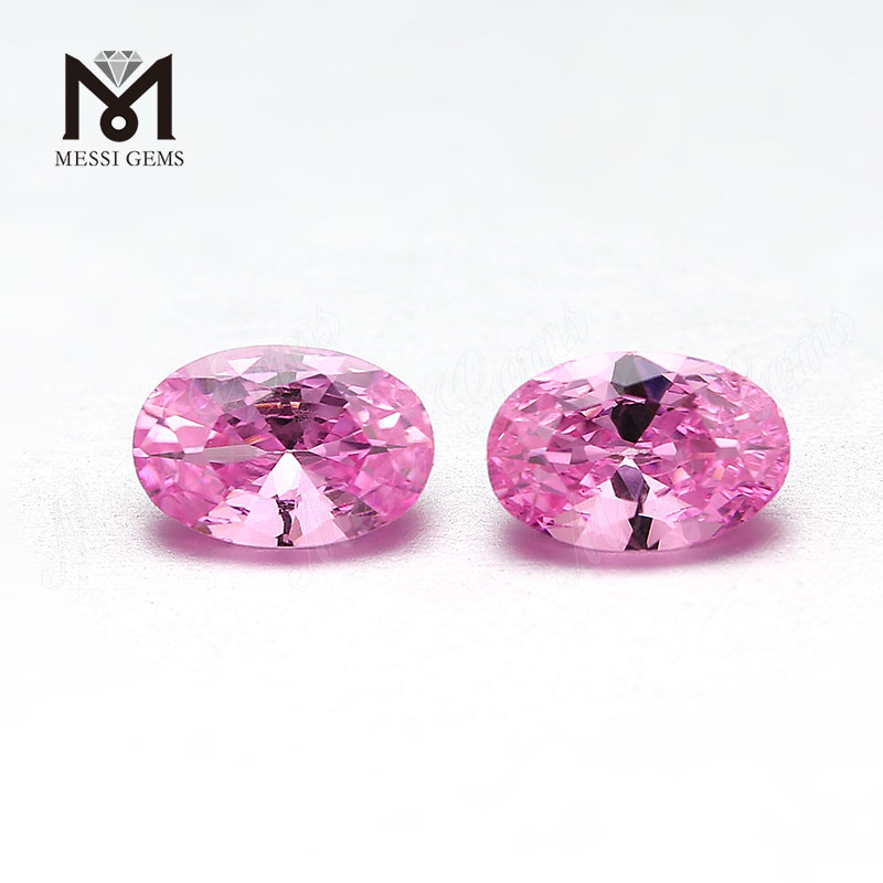 Fabrikpreis Top Maschinenschliff 4x6mm Ovalschliff Rosa Lose Zirkonia Stein