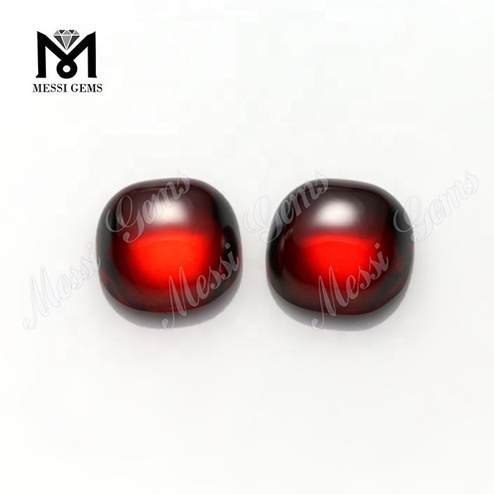 Lose granatfarbene Kissen-Cabochon-Zirkonia-Steine