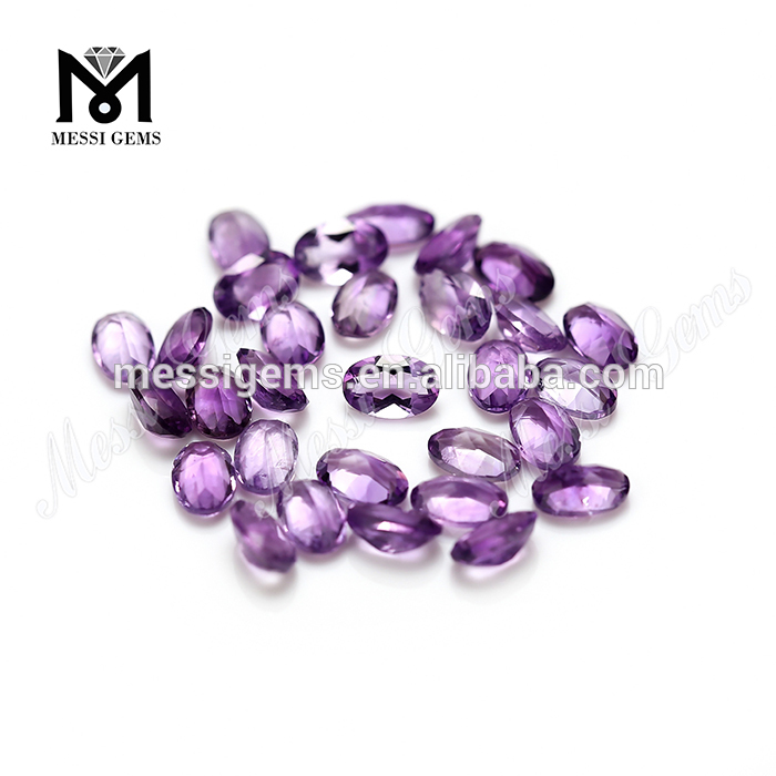 Ovaler 4x6mm natürlicher loser Amethyst-Kristallstein im Großhandel