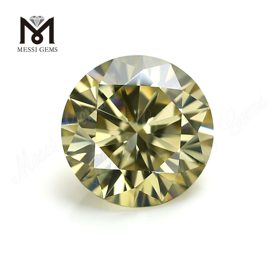 Fabrikpreis Moissanite Diamant Großhandel 5mm brillanter gelber Edelstein Moissanite für Ring