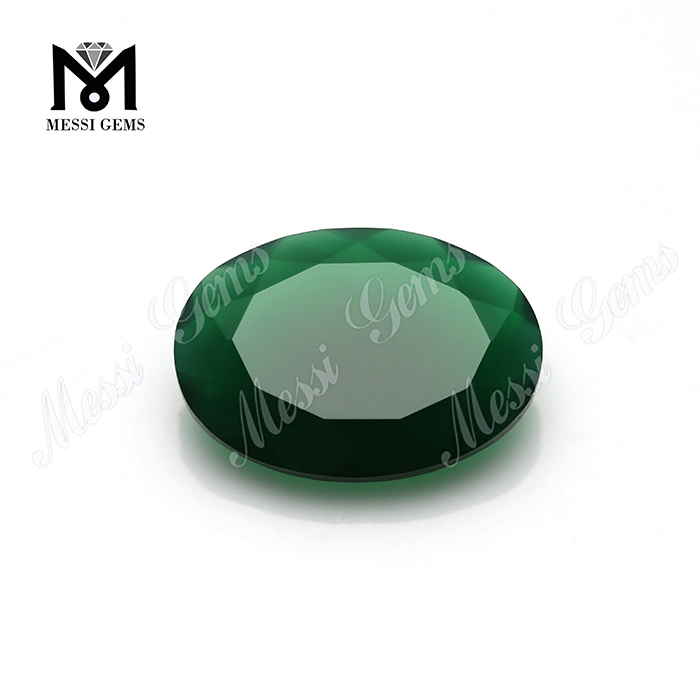 Heißer Verkaufspreis Achat Perlen Oval Cut Edelstein Grün Brasilien Achat Stein