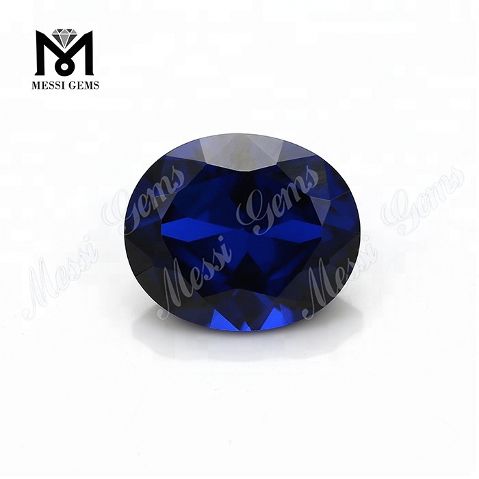 Großhandelspreis Ovalschliff 10 x 12 mm Synthetische 113 # blaue Spinell-Edelsteine