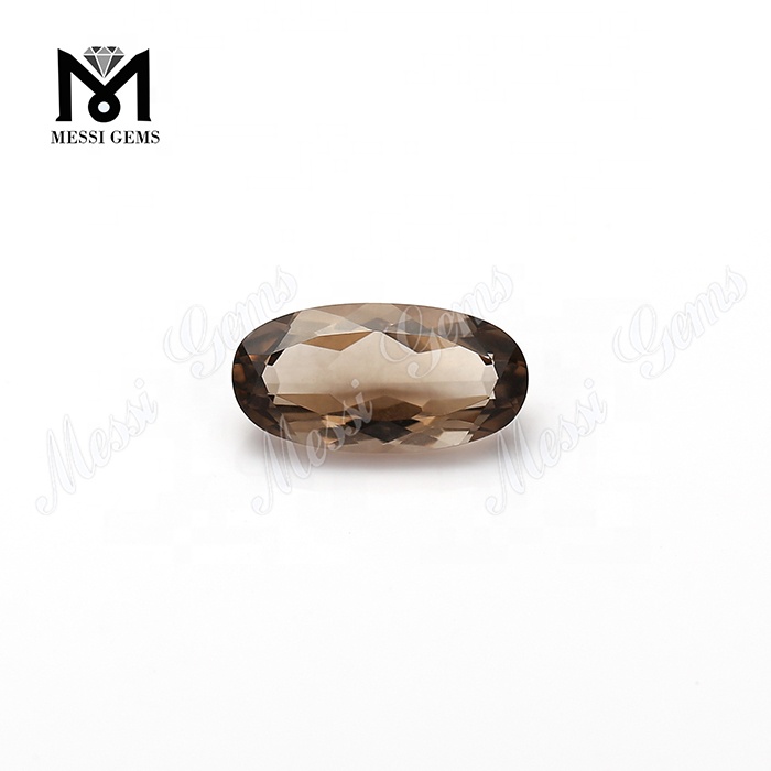 Großhandel natürlicher Rauchquarz oval 9 * 18 mm lose Edelsteine