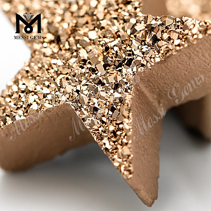 Star Flat Back Achat Druzy Großhandel mit natürlichen Druzy Cabochon-Perlen