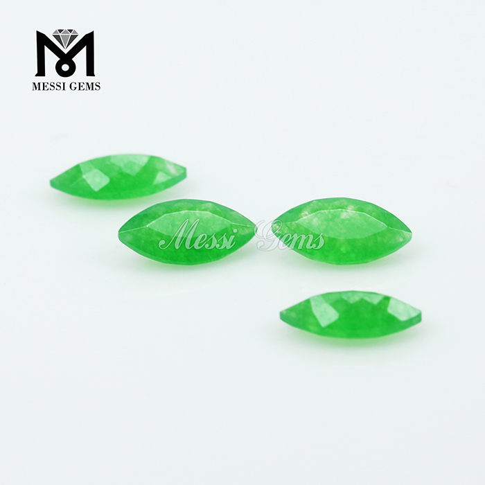lose natürliche malaysische Jade Marquise Form Steine ​​Juwelen Jade für den Großhandel