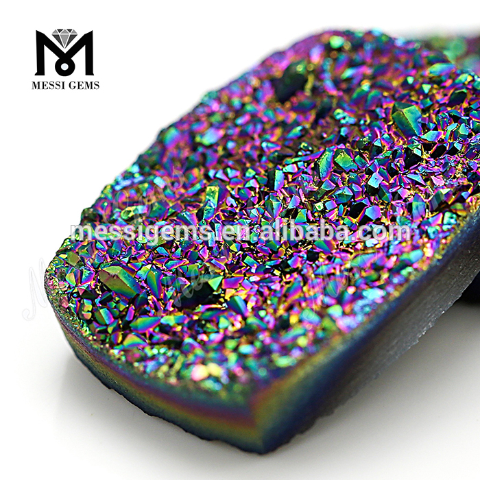 Rainbow Sugary Sparkle natürlicher Drusy Druzy Agate Edelstein