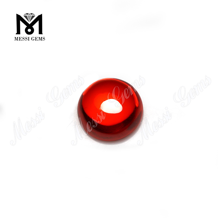 Großhandel orange flache Rückseite 13 mm Zirkonia Cabochon Stein