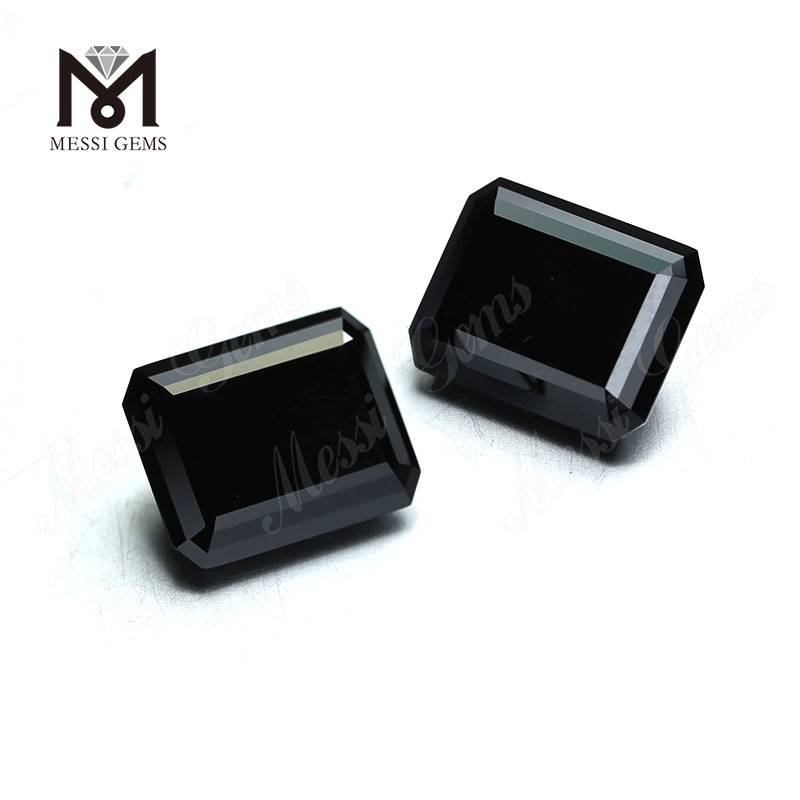 Großhandelspreis Moissanite Diamant Synthetischer loser Smaragdschliff Schwarz VVS Moissanite