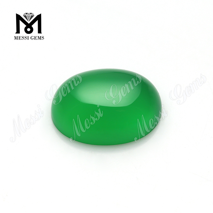 Großhandel ovale Form 12 * 16 mm grüner Onyx natürlicher Achat für Schmuck