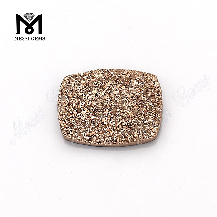 langes Kissen formt natürliche Achat-Roségold-Geode druzy von der Fabrik