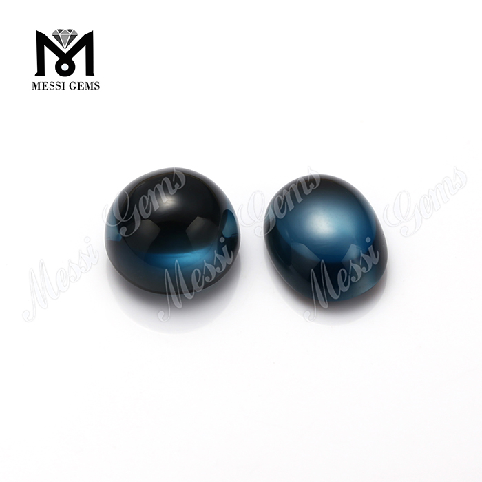 natürliches Material runder London Blue Topas Edelsteine ​​Cabochon Preis pro Karat