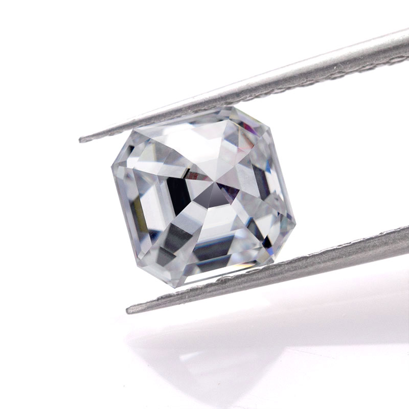 Lose Diamant-Edelsteine ​​Moissanite-Diamanten im Asscher-Schliff für Eheringe