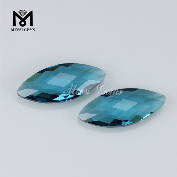 Modische Marquise Double Briolette 8x19mm London Topaz Kristallglassteine