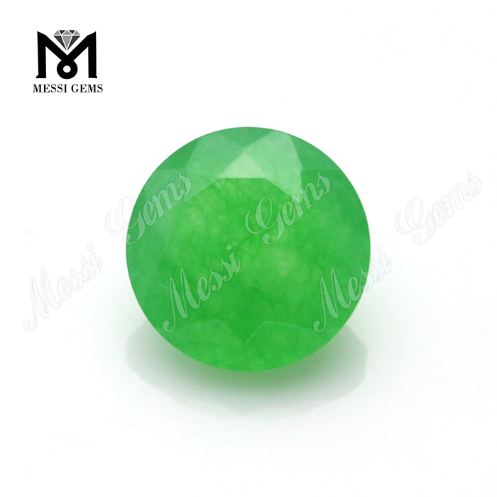 Runde Form smaragdgrüner Achat Perlen Edelstein natürlicher Edelstein