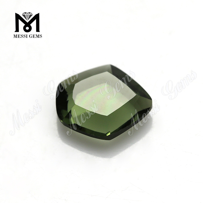 Großhandel 9x10mm Sechskantform grüner Glasstein synthetischer Glaspreis