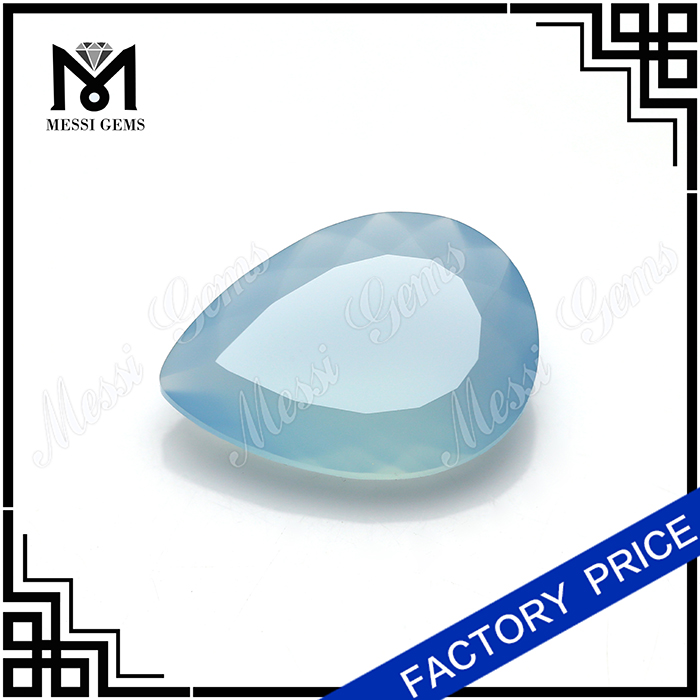 Aqua Pear Chalcedon Edelstein Loser natürlicher Aqua Chalcedon