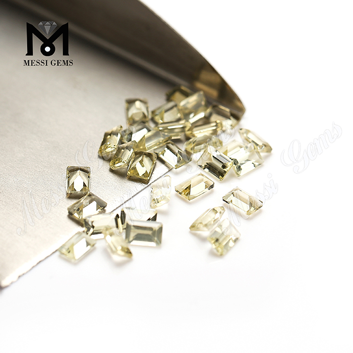 Natürlicher loser Edelstein 4x6mm Zitronenquarz in Bugette-Form