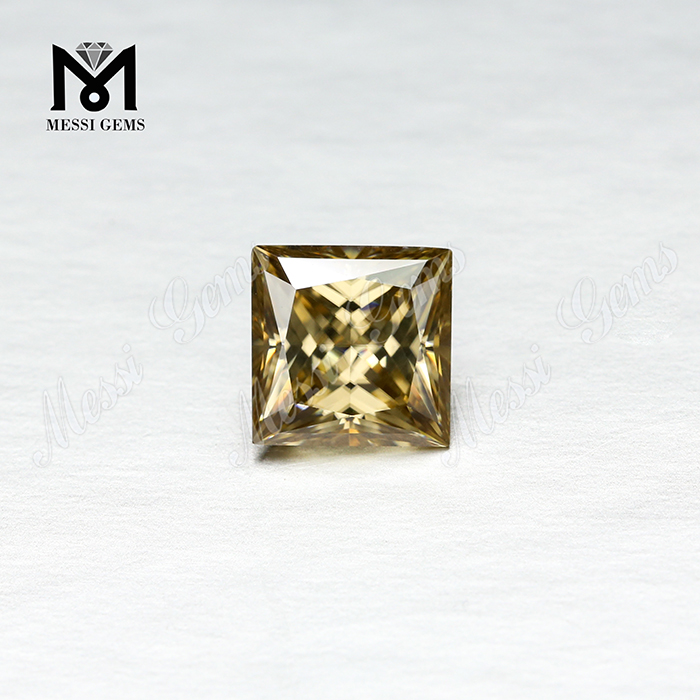 Großhandelspreis moissanite Diamant Qualitäts-Prinzessin Cut Yellow Loose Moissanites für Ring