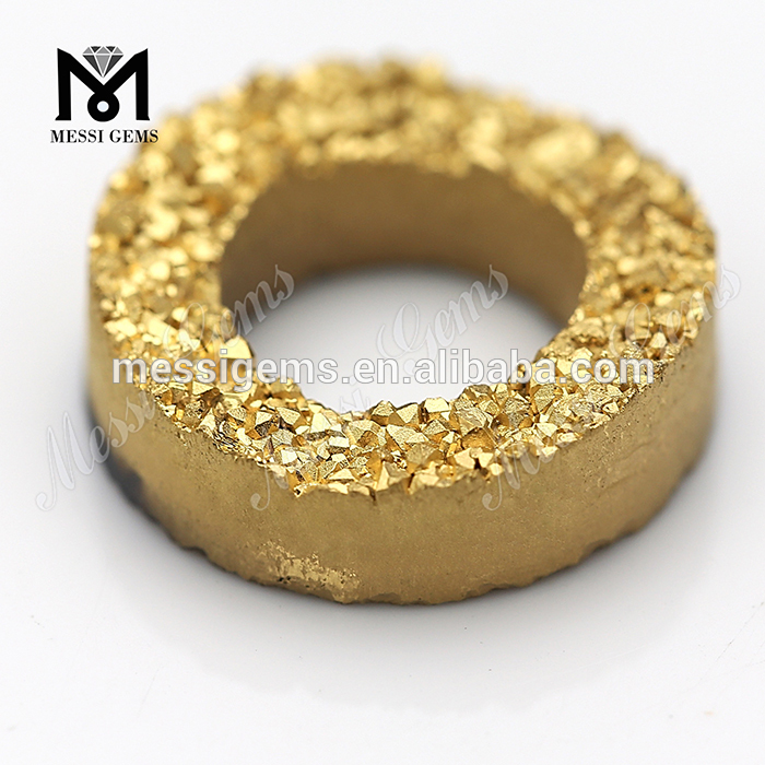 Reifen (Reifen) Form Goldfarbe Natürlicher Druzy-Achat