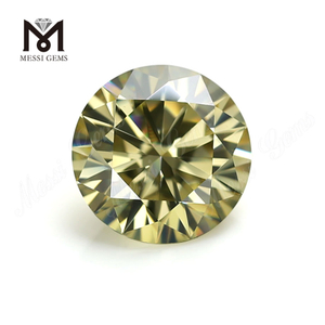 Großhandel mit synthetischem Moissanit-Diamant im Brillantschliff, gelber Moissanit, lose