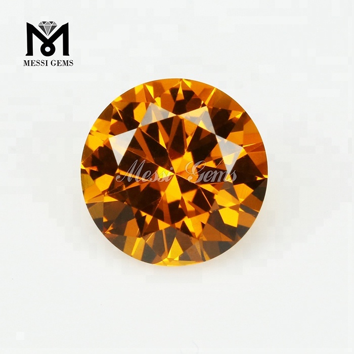Silberschmuck Verwenden Sie 172 # runde 8,0 mm Citrin-Nano-Edelsteine