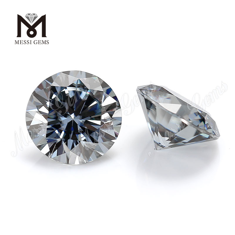 Großhandelsaktienpreis 8 mm 2 Karat lose grauer Moissanite-Diamant
