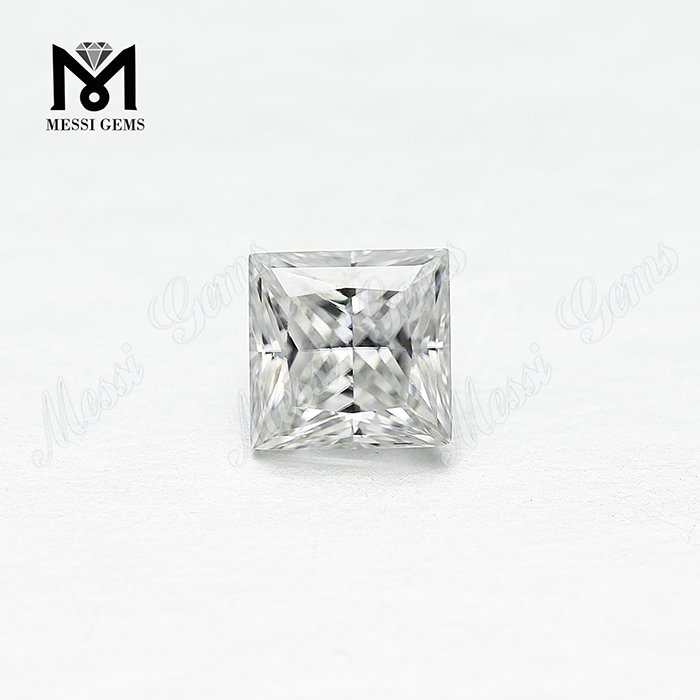Weiße Farbe Quadrat Moissanite Diamantform VVS Moissanite Princess 1ct Hersteller