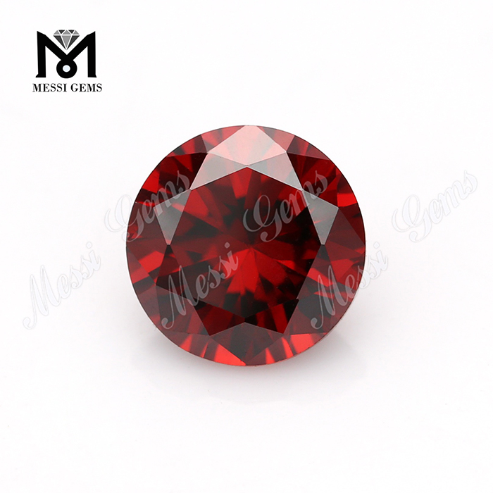 Großhandelspreis runder Zirkonia-Edelstein Granat synthetischer cz