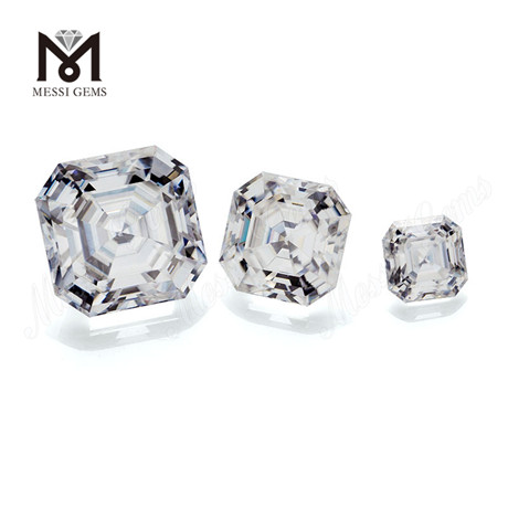 Farbspiel oder Feuer Loser Edelstein DEFWeißer Moissanite-Diamant im Asscher-Schliff Hitze