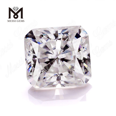 Synthetische D-Farbe, strahlender Schliff, 10 x 10 mm, weiße VVS-Moissanit-Diamantsteine, lose