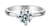 Messi Edelsteine ​​1 Karat D Farbe Moissanit Diamant Hochzeit 925 Sterling Silber Ringe für Frauen
