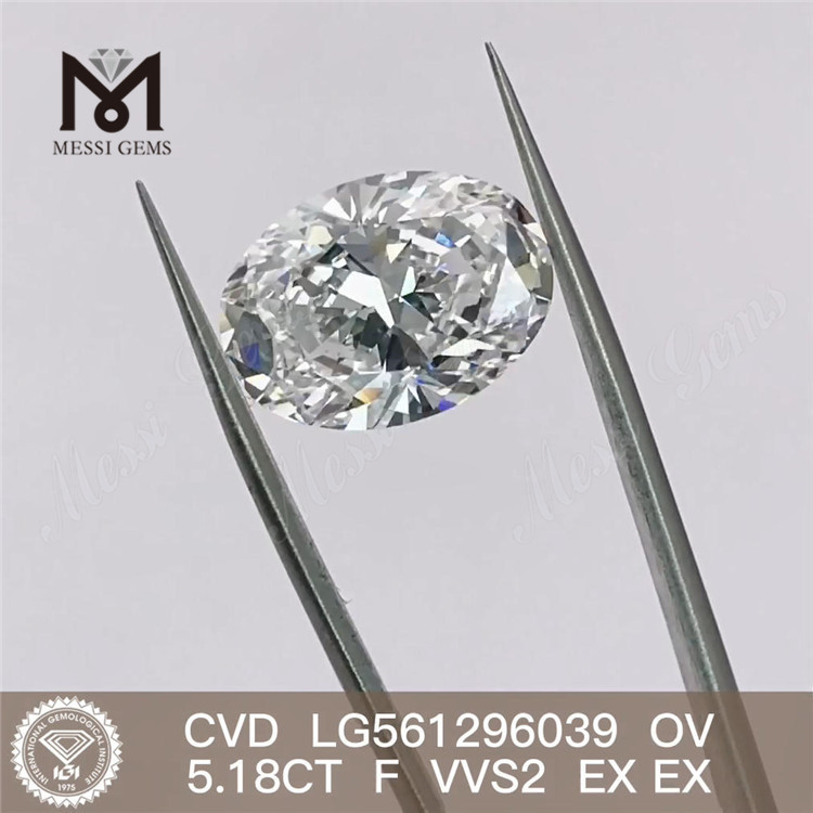 5,18 CT OV F VVS2 EX EX LG561296039 im Labor gezüchteter Diamant CVD 