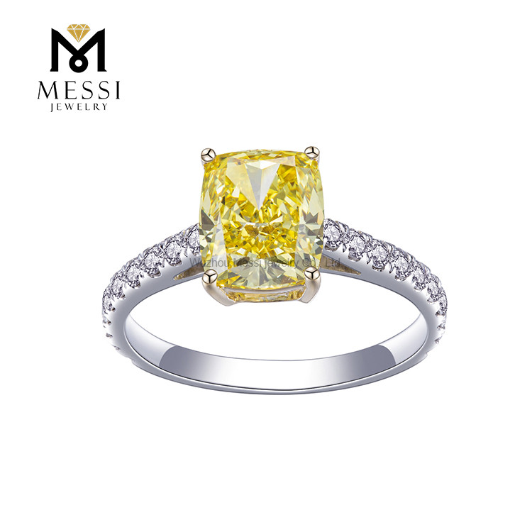 Maßgeschneiderter 2,15 ct loser AU750-Gold-Gelb-Lab-Grown-Diamantring