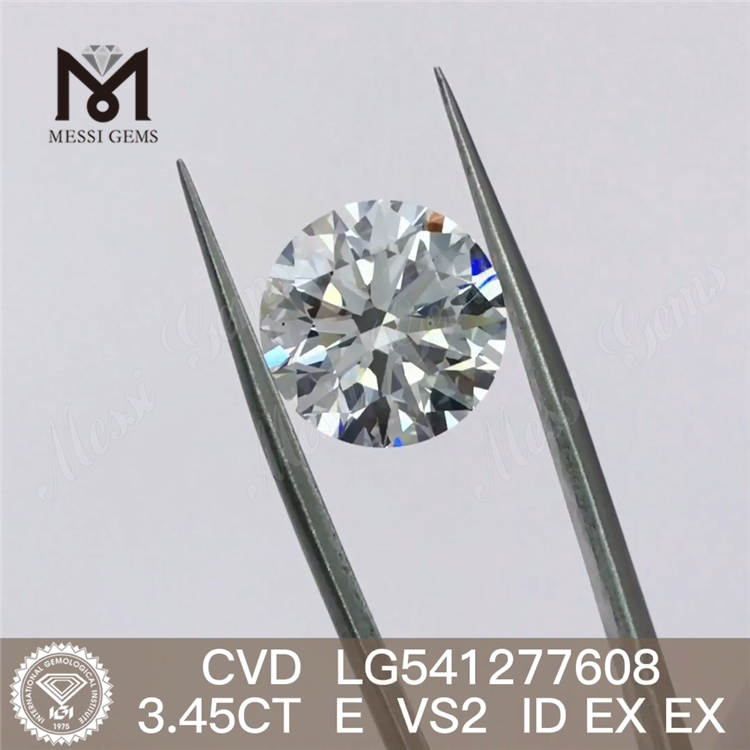 3,45 CT E loser Labordiamant in runder Form, CVD-Labordiamant zum Verkauf