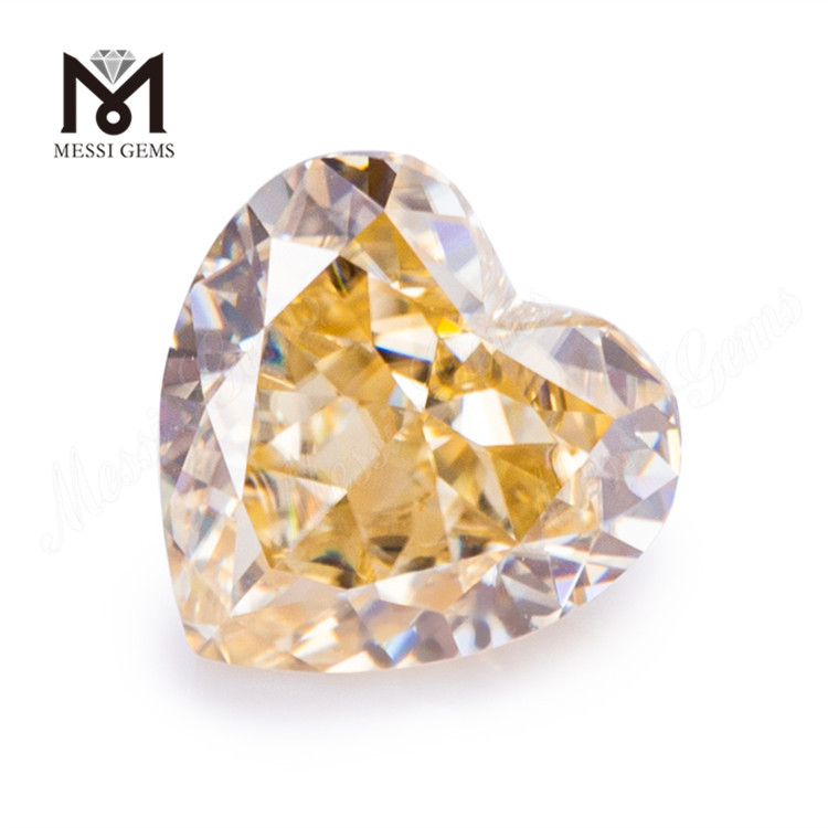 9 * 9 mm Herz loser Moisanit-Diamant M-Gelber Moissanit-Steinhersteller