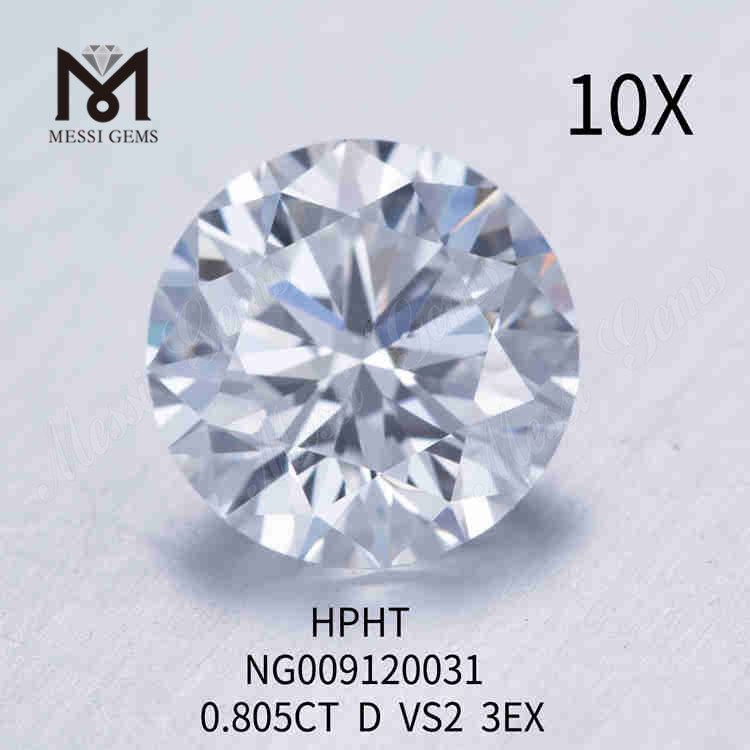 0,805 Karat D/VS2 loser, im Labor hergestellter Diamant 3EX