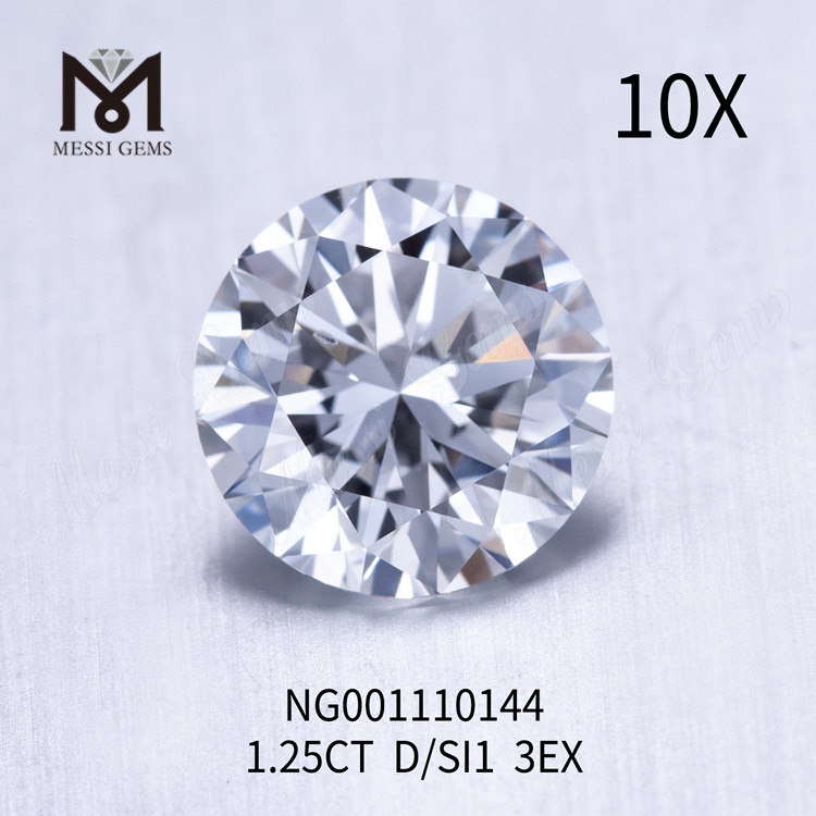1,25 ct D RD Laborgezüchteter Diamant SI1 EX Cut Grade