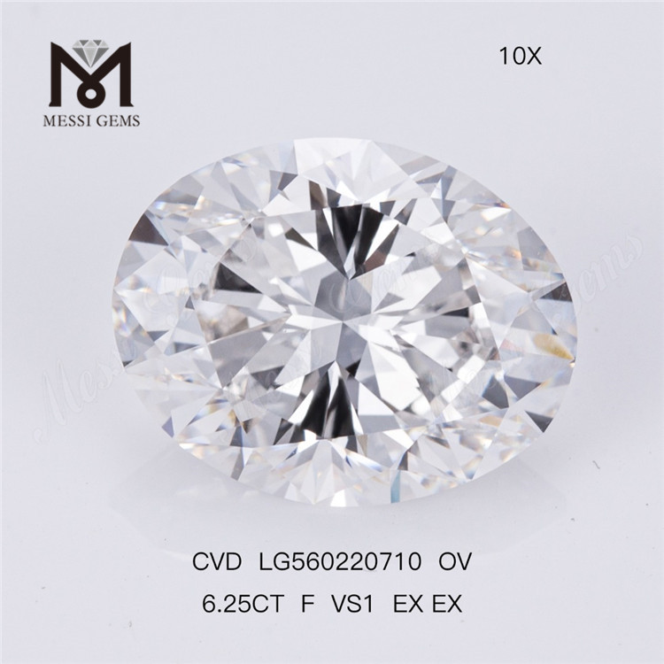 6,25 CT F VS1 EX EX CVD OV größter künstlicher Diamant IGI Großhandelspreis