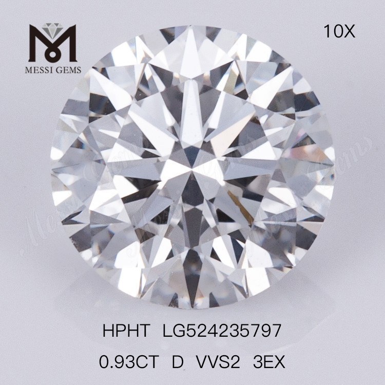 0,93 ct D runder loser Edelstein VVS2 synthetischer Diamant 3EX