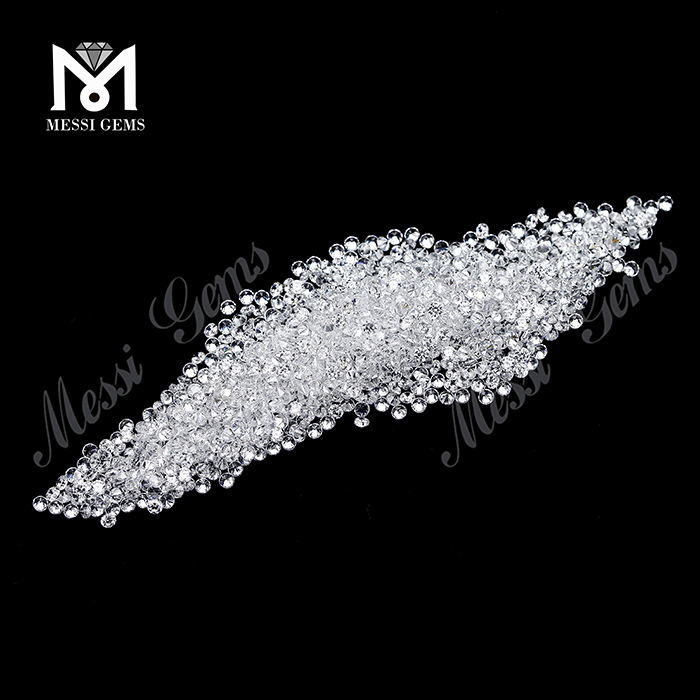 Große lager fabrik preis 2mm runde form cz zirkonia edelstein perlen