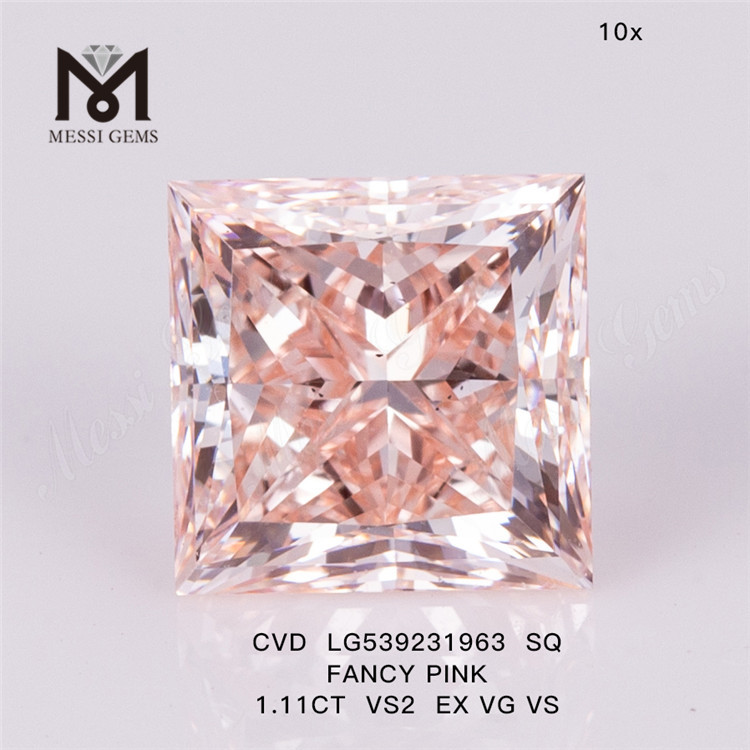 1,11 KT LG539231963 SQ FANCY PINK VS2 EX VG VS Labordiamant CVD