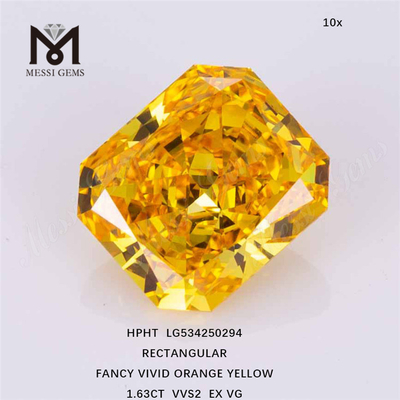 1,63 ct FANCY YELLOW lose synthetische Diamanten RECHTECKIGE gelbe, im Labor gezüchtete Diamanten zum Großhandelspreis