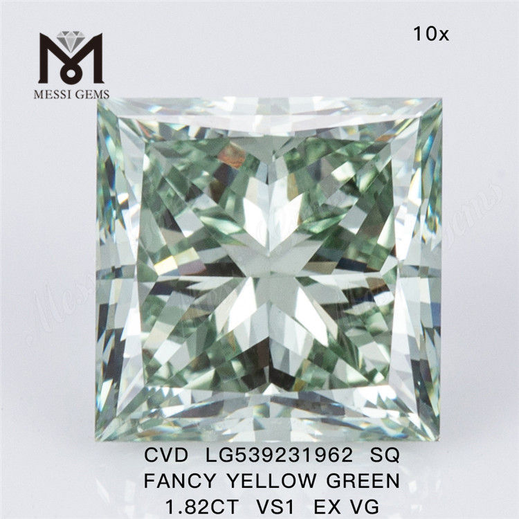 1,82 Karat bester loser Labordiamant SQ Fancy Yellow Green Labordiamant zum Neupreis