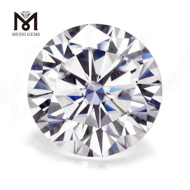 Round Cut GRA 9,5 mm DEF weißer synthetischer Moissanit
