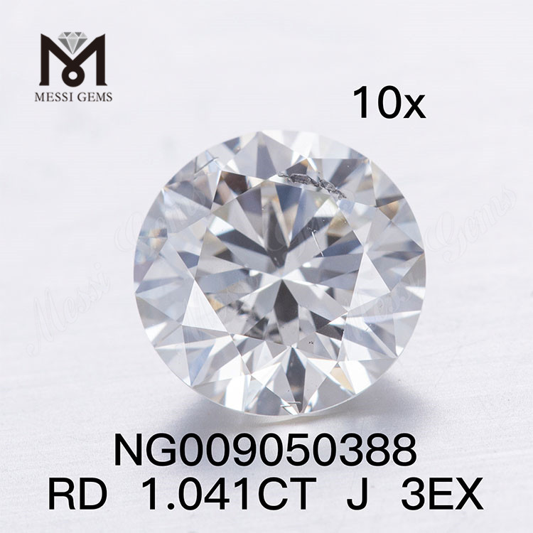 1,041 ct J SI1 weißer, im Labor gezüchteter Diamantstein I SI EX-Schliff