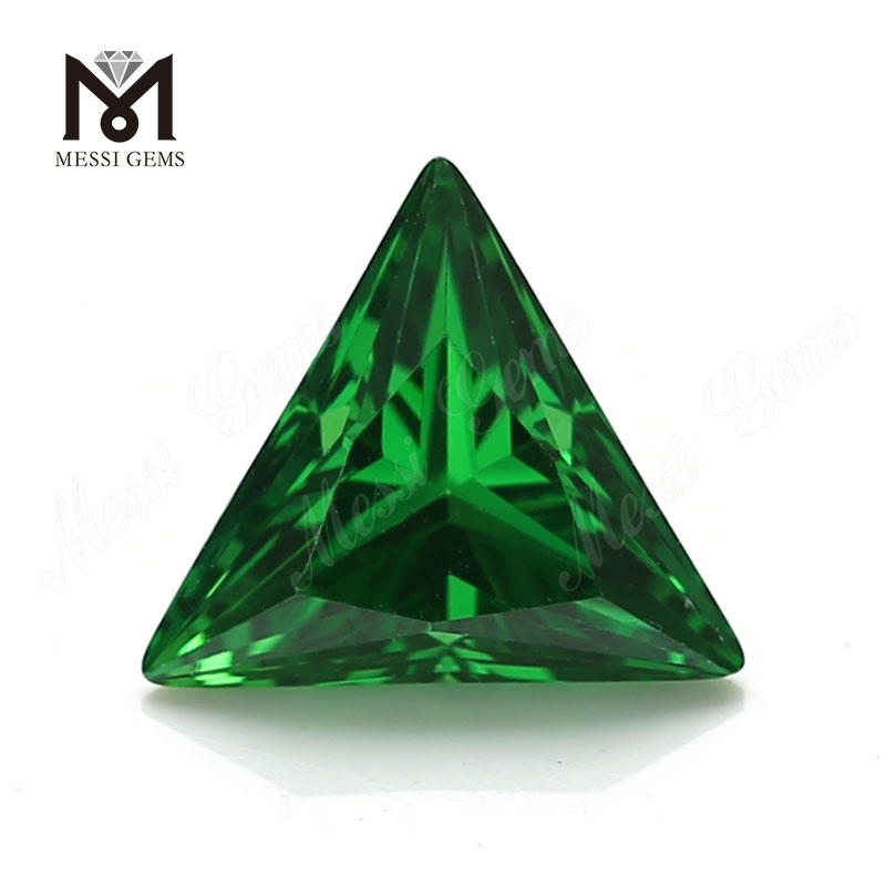 Großhandelspreis Triangle Cut 9x9mm grüner Zirkonia loser CZ-Stein