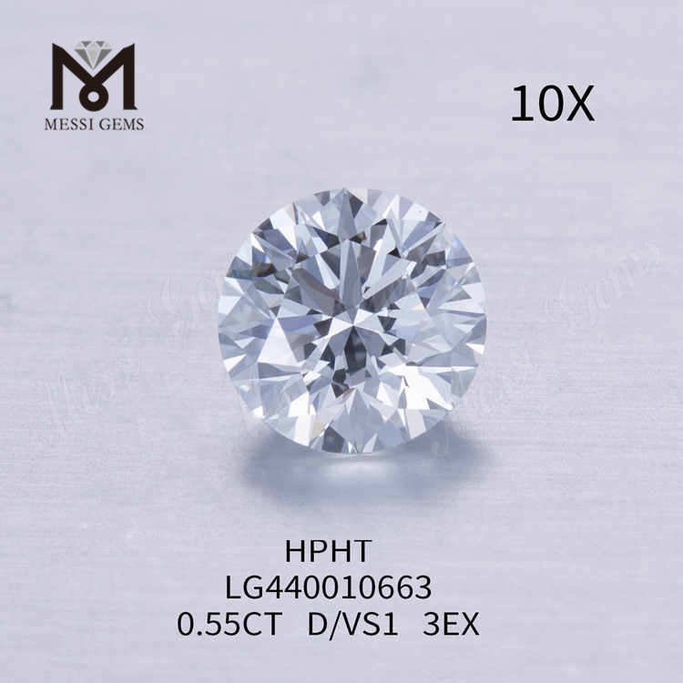 0,55 CT D/VS1 Rundschliff-Labordiamant 3EX