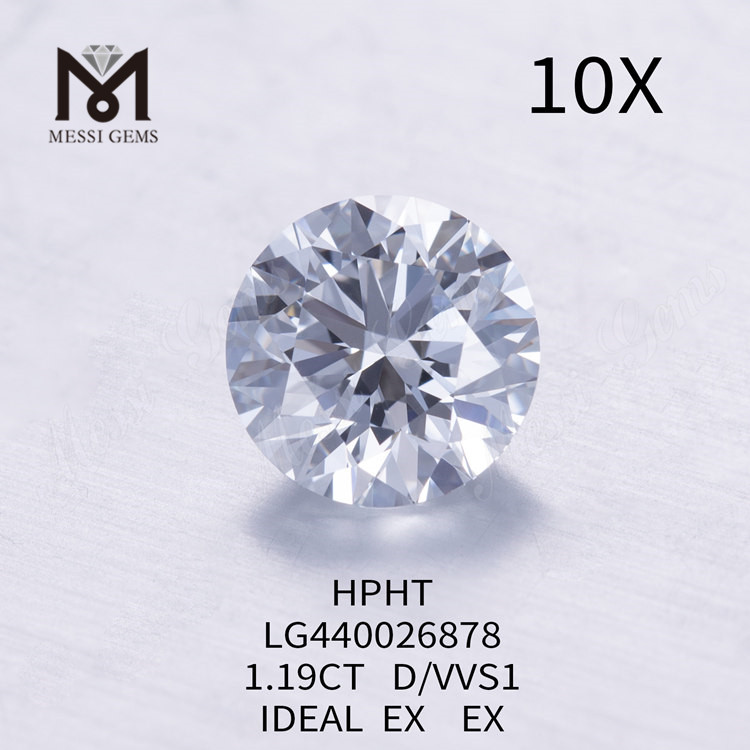 1,19 Karat D VVS1 IDEAL EX EX Runder, im Labor gezüchteter Diamant
