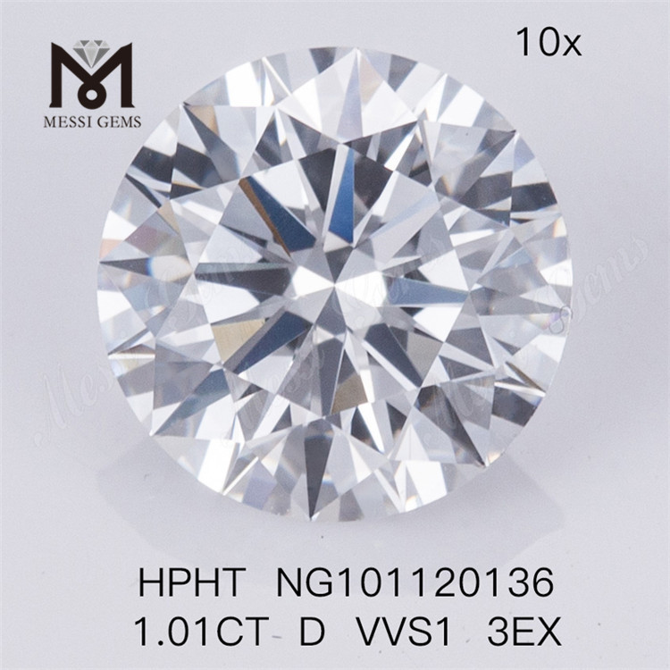 HPHT 1.01CT D VVS1 3EX synthetischer Diamant